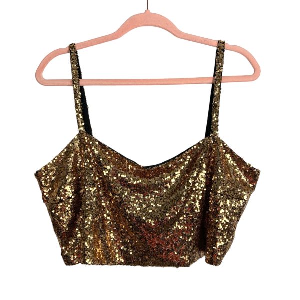 Eloquii Gold Sequin Cropped Tank- Size 14 (sold out online) Online now