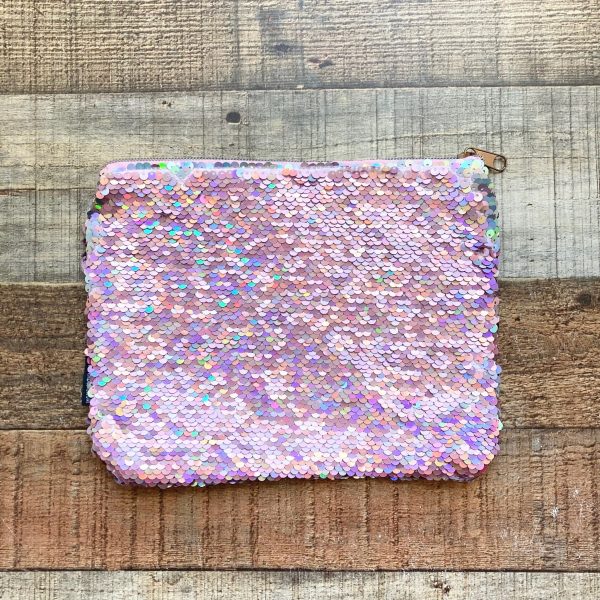 No Brand Pink Silver Sequins Clutch Discount