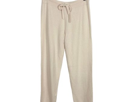 Naked Cashmere Cream 100% Cashmere Drawstring Joggers- Size S (Inseam 26 , see notes, we have matching top) Cheap