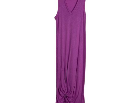 Z Supply Purple V-Neck Bottom Twist Tank Shirt Dress- Size S For Sale