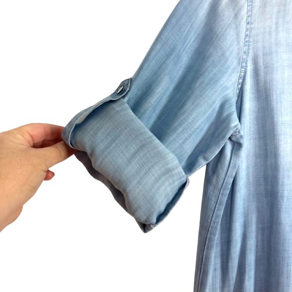 Bella Dahl Chambray Roll Tab Dress NWT- Size L (sold out online) Hot on Sale