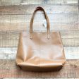 LOFT Cognac Leather Magnetic Closure Tote Bag NWT (sold out online) on Sale