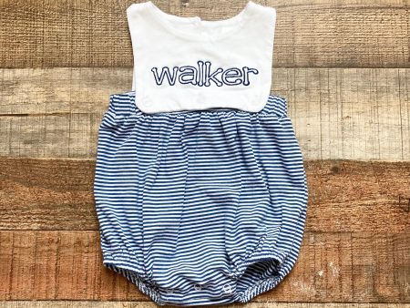 Cecil and Lou Navy White Striped with White Top Walker Bubble- Size 6M Supply