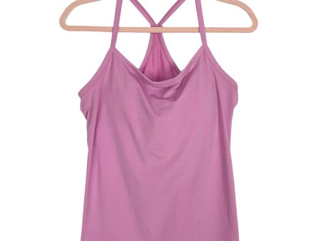 No Brand Pink with Built In Padded Bra Tank- Size ~L (see notes) Online Hot Sale