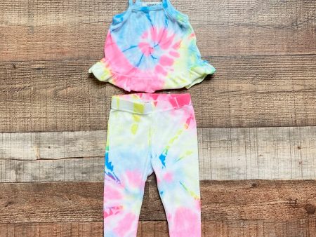 Fairwell Neon Tie Dye Ribbed Tank and Pants Set- Size 0-6M (see notes, sold as a set) Cheap