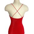 Petal + Pup Red with Back Criss Cross Straps and Side Slit Midi Dress NWT- Size 4 (sold out online) Supply