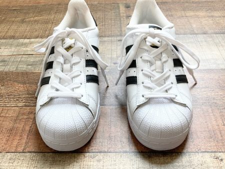 Adidas White and Black Superstar Sneakers- Size 6.5 (see notes) Discount