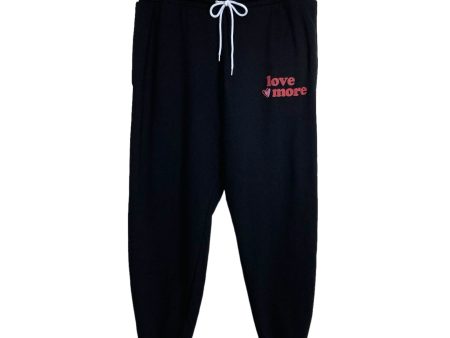 The Shop Forward Black Love More Drawstring Sweatpants- Size L (sold out online) For Discount