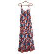 Banjanan Red White Blue Pattern Diamond Patchwork Maxi Dress- Size ~L (see notes, sold out online) Discount