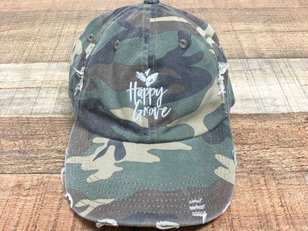 District Camo Distressed Happy Grove Baseball Cap Supply