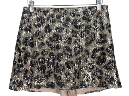 Show Me Your Mumu Animal Print Sequins Mini Skort- Size S For Cheap