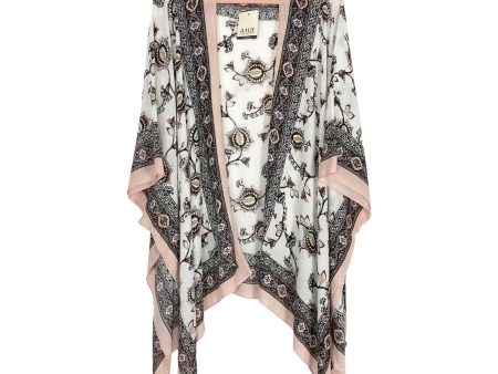 A New Approach British Rose Open Front Poncho Style Cardigan NWT- One Size Discount