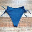 Abercrombie & Fitch Blue Glitter Cheeky Side Tie Bikini Bottoms NWT- Size S (we have matching top) Discount