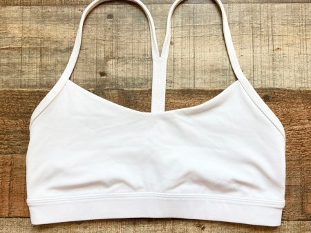 Lululemon White Racerback Sports Bra- Size 8 (see notes) For Cheap