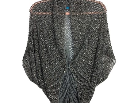 Alice + Olivia Grey Sequin Front Closure Cardigan- Fits like L XL Online