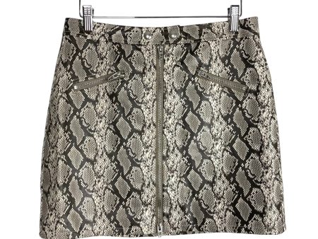 BLANKNYC Snakeskin Print Faux Leather Front Zipper Skirt- Size 4 Cheap