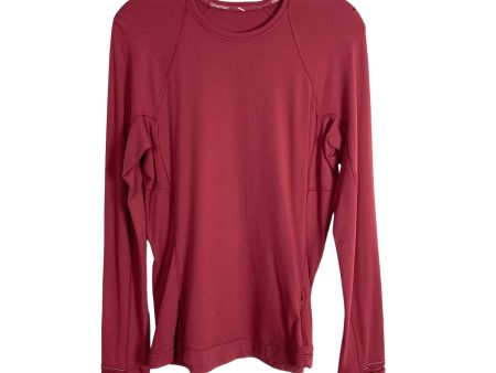 Lululemon Maroon Zipper Pocket Long Sleeve Tee-Size 12 For Cheap