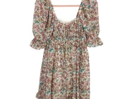 Buddy Love Cream Floral Dress NWT- Size XS Hot on Sale