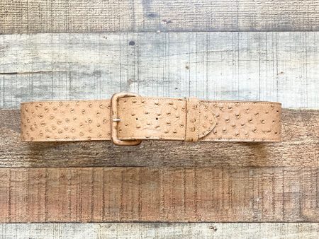 J & M Davidson Tan Leather Belt (fits like XS) Online now