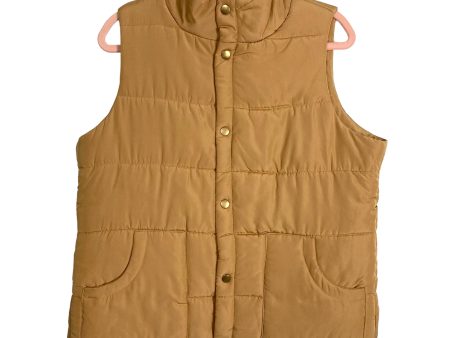 Mudpie Tan Jay Puffer Vest NWT- Size M (sold out online) For Cheap