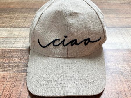 LPA Sand Linen Ciao Velcro Strap Baseball Cap- One Size Discount